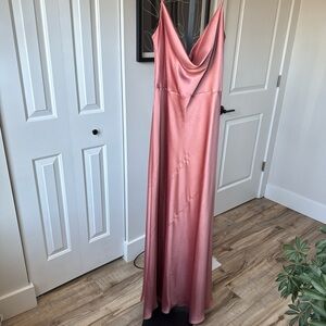 Jenny Yoo Pink Satin Gown